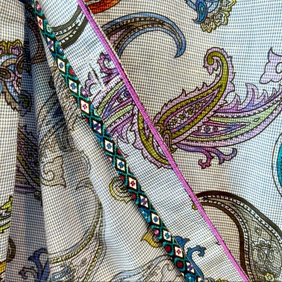 ROBERT GRAHAM ‘NOTRE DAME’ PAISLEY PRINT SHORT-SLEEVE CLASSIC FIT SHIRT - INDIGO - Picture 14 of 15